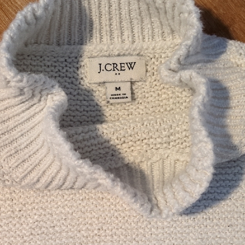 J. Crew Cream Turtleneck Sweater - Picture 3 of 6